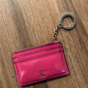 Victoria's Secret Vibrant Pink Card Holder Keychain